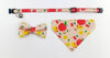 Apple Pattern Cat Pet Kitten Hand Made Fabric Bow, Scarf Neck Collar with Bell