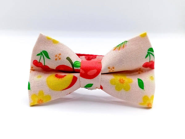 Apple Pattern Cat Pet Kitten Hand Made Fabric Bow, Scarf Neck Collar with Bell