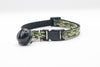 Big Bell Hand Made Cat Kitten Neck Collar Army Pattern Quick Release Black Buckle