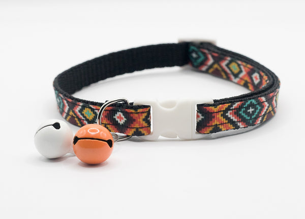 Pet Cat Kitten Hand Made Neck Collar with Double Bell