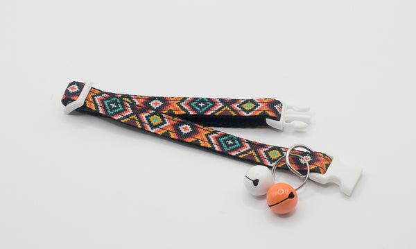 Pet Cat Kitten Hand Made Neck Collar with Double Bell