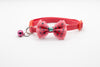 Polka Dots Bow Style Cat Kitten Neck Collar With Bell