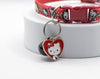 Cat Face Heart Pendant Cat Kitten Neck Collar with Black Bell