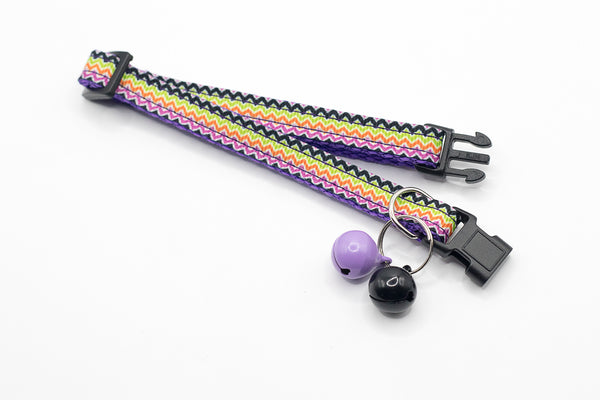 Hand Made Neck Collar with Double Bell for Pet Cat Kitten