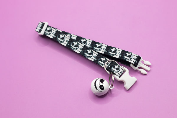 Skellington Cartoon Bell with Adjustable Neck Collar For Cat Kitten