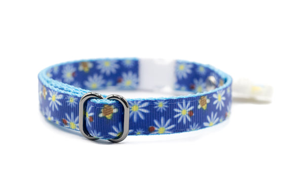 Premium Quality Nylon Pet Cat Kitten Neck Collar with kitty Pendant White Bell