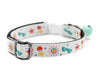 Premium Quality Nylon Summer Print Cat Kitten Pet Neck Collar with Double Bell