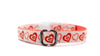 Premium Quality Nylon Pet Cat Kitten Neck Collar with Heart Pendant White Bell