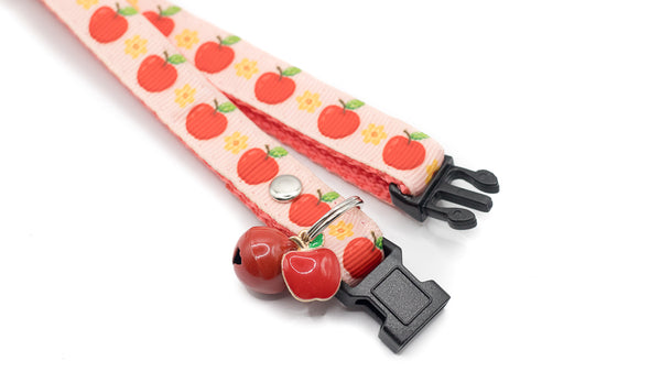 Cat Kitten Collar Neck Apple Pendant with Cat Kitten Premium Quality Nylon