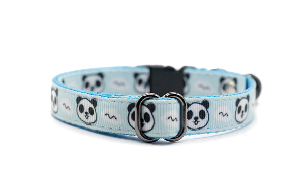 Cat Kitten Pet Neck Collar Panda Face Pendant Premium Quality Nylon with Bell
