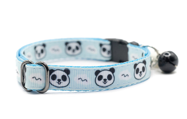 Cat Kitten Pet Neck Collar Panda Face Pendant Premium Quality Nylon with Bell