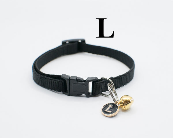 Cat Kitten Neck Collar with Bell and Alphabet Pendant