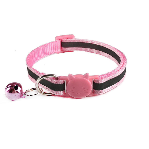 Cat Kitten Reflective Neck Collar with Cute Bell