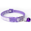 Paw Pattern Adjustable Pet Cat Nylon Neck Collar With Regular Bell