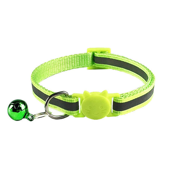 Cat Kitten Reflective Neck Collar with Cute Bell