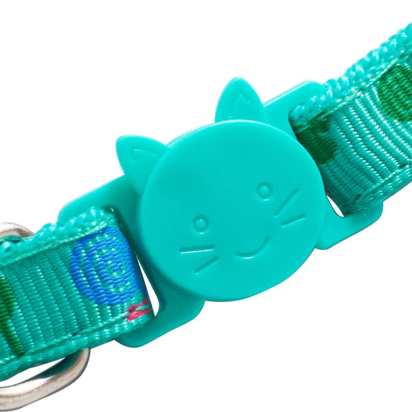 Pet Cat Neck Collar Lollipop Print with Regular Cute Bell