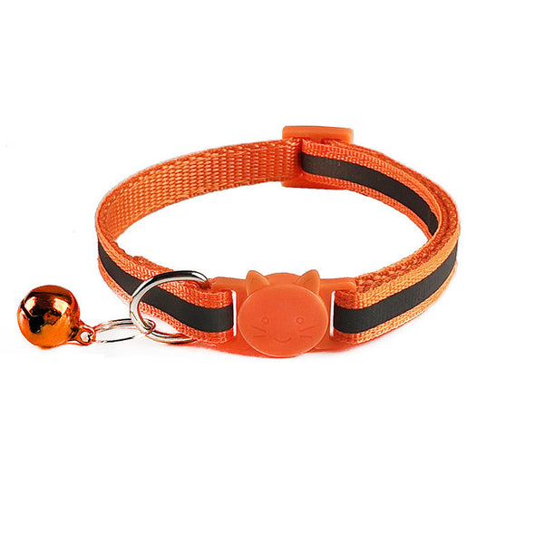 Cat Kitten Reflective Neck Collar with Cute Bell