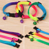 Rainbow Color Adjustable Cat Kitten Neck Collar with Cute Bell
