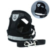 Mesh Harness with Leash Strap Pet Cat Dog Puppy Reflective Nylon