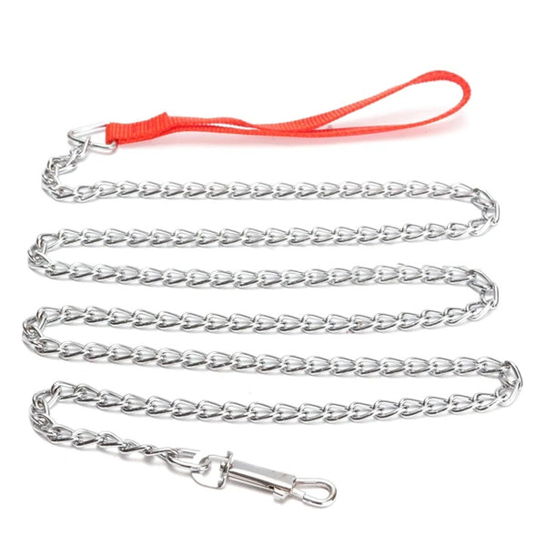 Stainless Steel Leash For Cat Walking Lead Silver Chrome Metal Chain