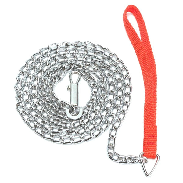 Stainless Steel Leash For Cat Walking Lead Silver Chrome Metal Chain