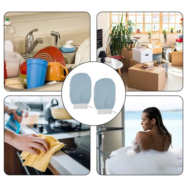 Bath Scrub Gloves Body Cleaning Bathroom Shower Exfoliating Mitt Scrub Removal Dead Skin