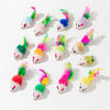 03 Pcs Kitten Cat Random Mouse Tail Feather Toy