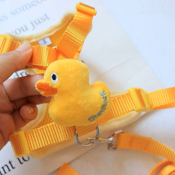 Pet Cat Dog Puppy Nylon Mesh Elephant and Duck Face Harness with Leash Strap