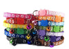 Matching Buckle Pet Cat Paw Neck Collar with Regular Cute Bell