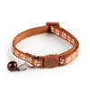 Matching Buckle Pet Cat Paw Neck Collar with Regular Cute Bell