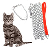 Stainless Steel Leash For Cat Walking Lead Silver Chrome Metal Chain