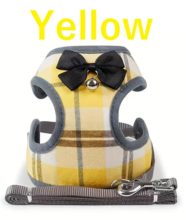 Pet Cat Dog Puppy Nylon Mesh Harness with Leash Strap