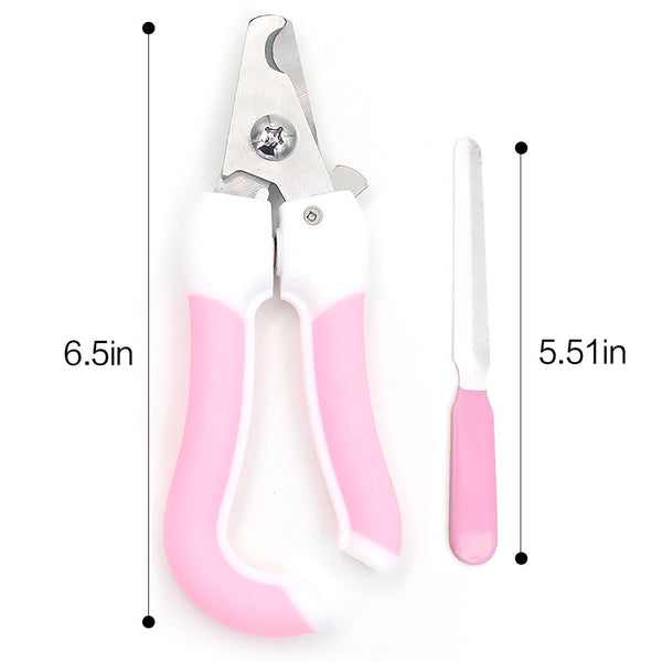 Stainless Steel Cat Dog Pets Nail Cutter with Filer Care Scissors Clippers