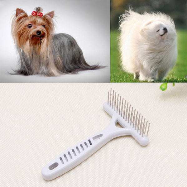Hair Remove Grooming Tool Comb Brush Pet Cat Thick Stainless Steel Pins