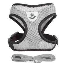 Pet Cat Dog Puppy Breathable Nylon Mesh Harness with Leash Strap