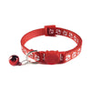 Matching Buckle Pet Cat Paw Neck Collar with Regular Cute Bell