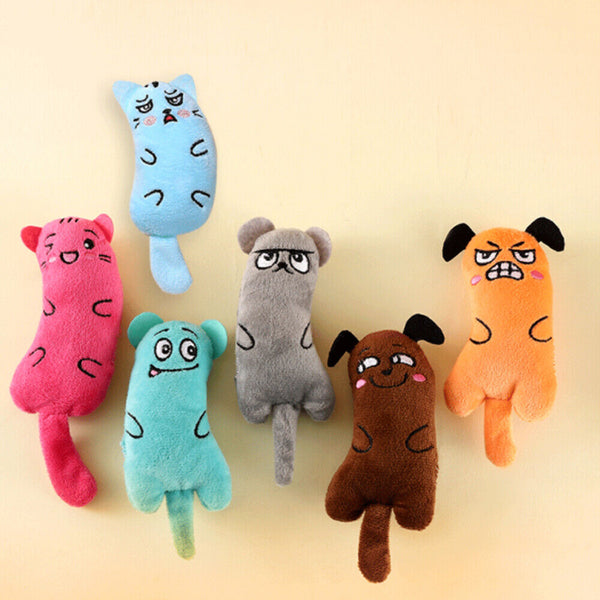 Kitten Chewing Thumb Bite Mint Claws Plush Cat Grinding Catnip Toys Pillow