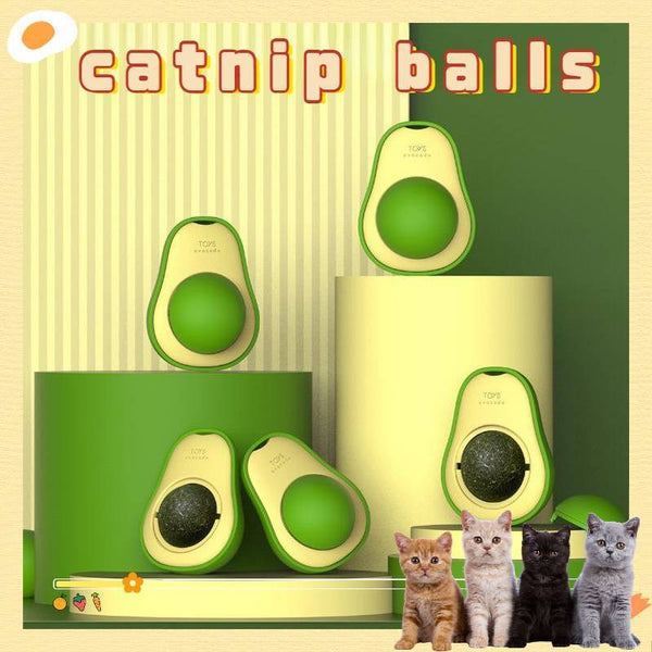 Avocado Natural Catnip Wall Mint Ball For Kitten Cat Interactive Grooming