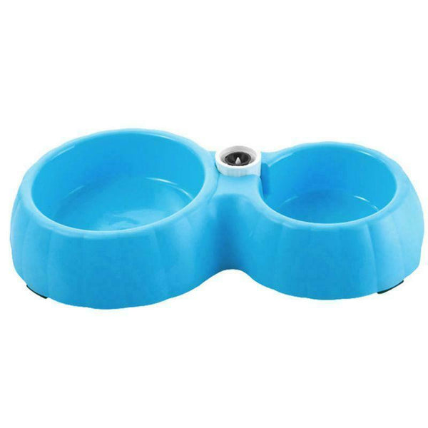 Dual Food Water Dispenser Pet Bowl