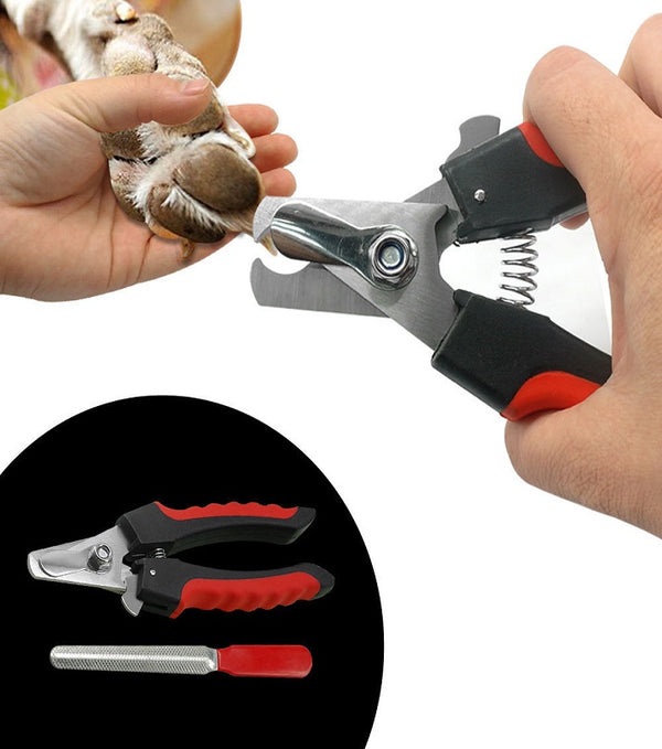 Cat Nail Clipper Cutter Pets Toe Care Stainless Steel Scissors Grooming Trim with Nails Filer