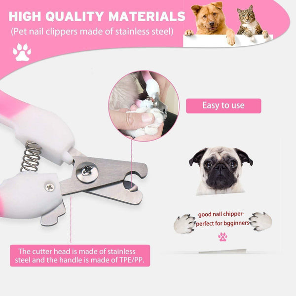 Stainless Steel Cat Dog Pets Nail Cutter with Filer Care Scissors Clippers
