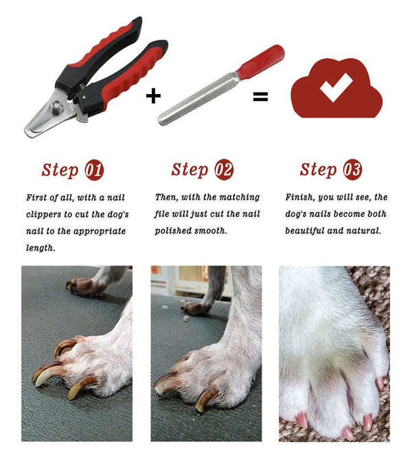 Cat Nail Clipper Cutter Pets Toe Care Stainless Steel Scissors Grooming Trim with Nails Filer