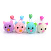 Cat Face Plush Toy with Big Bell For Cat Kitten