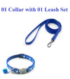 Cat Face Small Breed Pet Nylon Neck Collar Bell with Leash