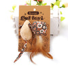 02 Pcs Mouse Plush Toy Rate Feather For Cat Kitten