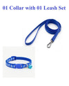 Pet Cat Nylon Neck Collar with Leash Regular Bell Paw Pattern