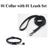 Thunder Print Pet Cat Nylon Neck Collar with Leash Bell