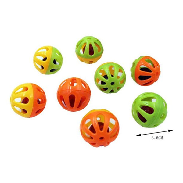 Pet Cat Plastic Ball with Jingle Bell Funny Interactive Kitten Toy