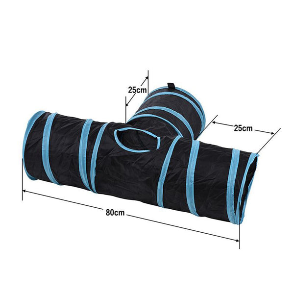 3 Way Pets Tunnel Tube Toy for Kittens Cat Puppies Rabbits