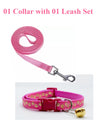 Golden Paw Small Breed Pet Nylon Neck Collar Bell with Leash